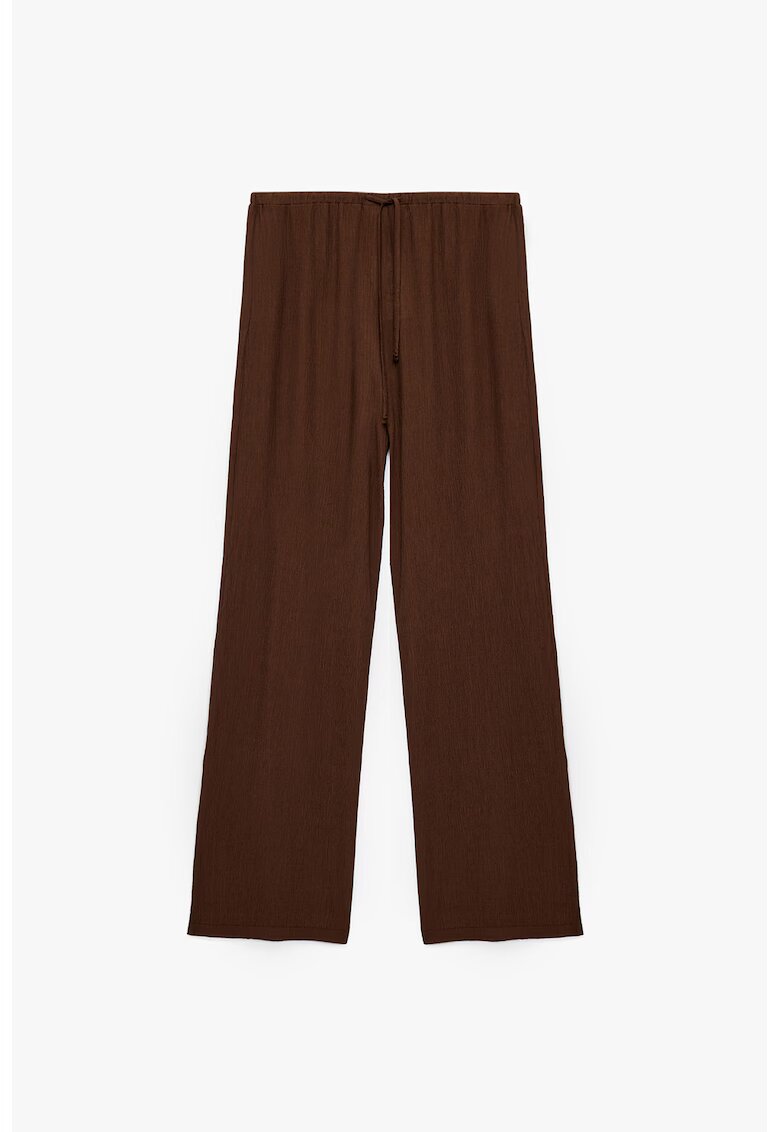 KOTON Pantaloni cu cordon in talie - Maro inchis