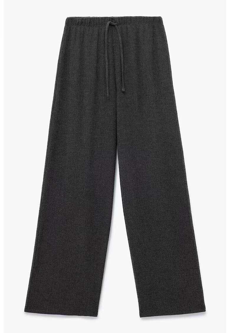 KOTON Pantaloni cu croiala ampla si snur in talie - Gri inchis