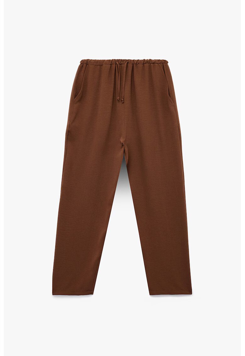 KOTON Pantaloni cu snur in talie - Maro