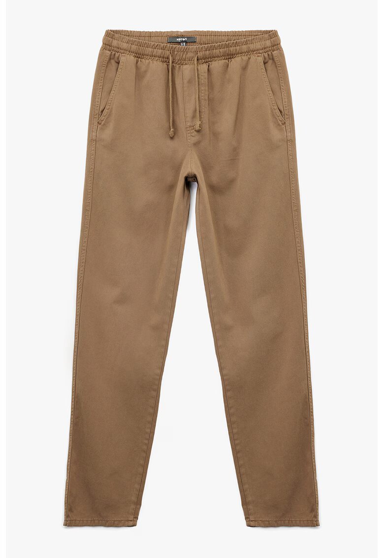 KOTON Pantaloni cu talie medie si snur de ajustare - Caramel