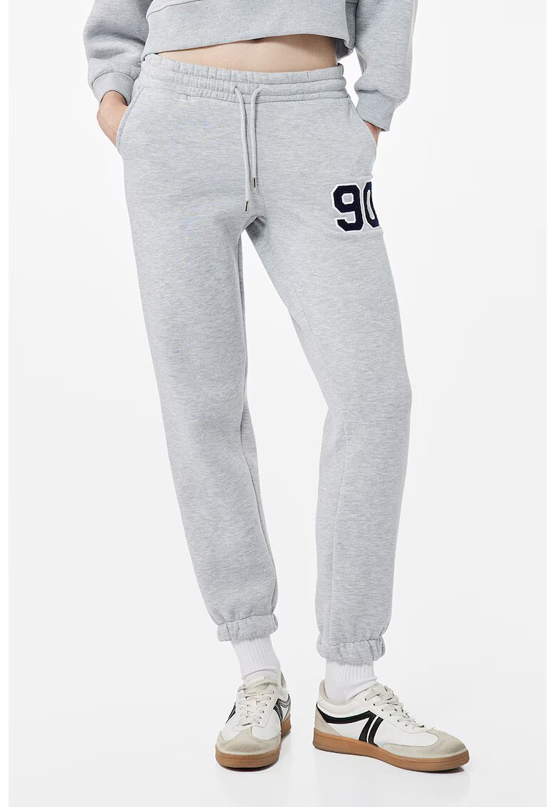 KOTON Pantaloni de trening cu doua buzunare - Gri deschis melange