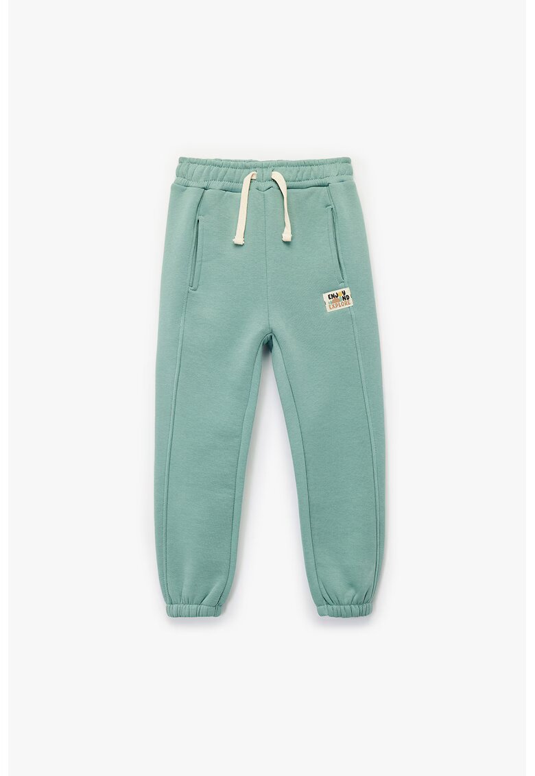 KOTON Pantaloni de trening cu model uni - Verde feriga