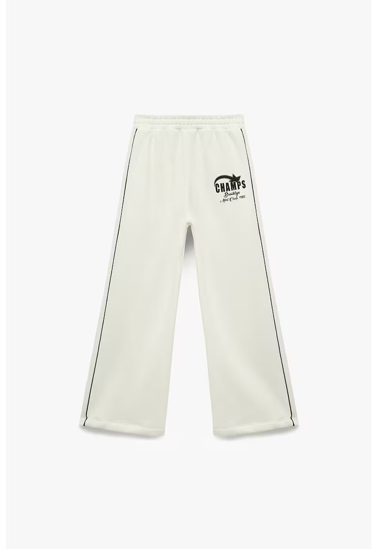 KOTON Pantaloni de trening din amestec de bumbac - Alb fildes