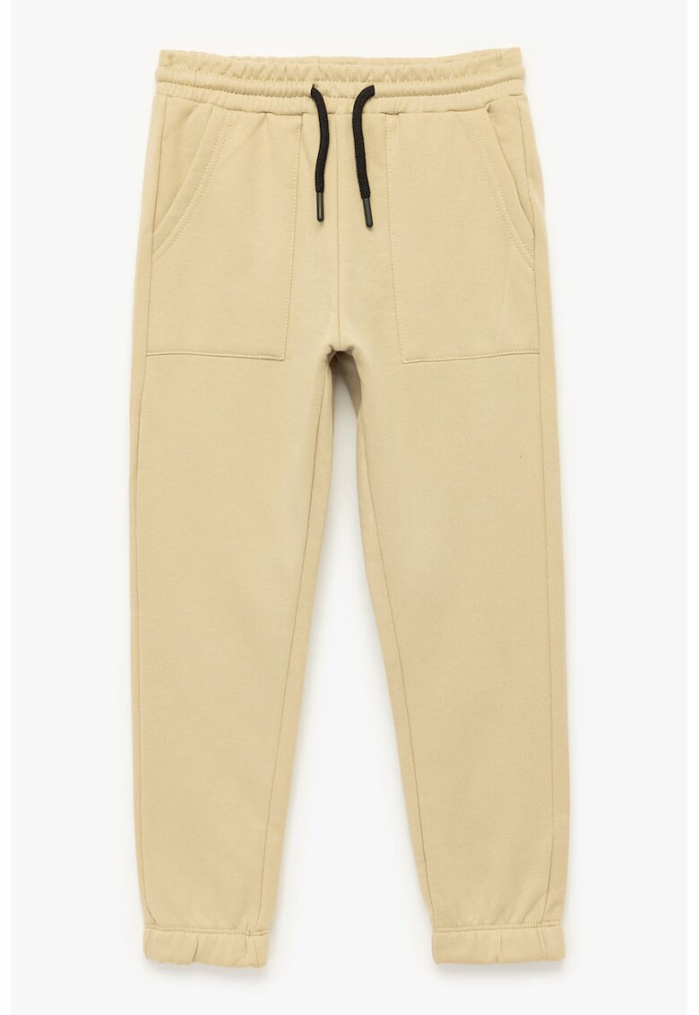 KOTON Pantaloni de trening din amestec de bumbac cu buzunare laterale - Bej