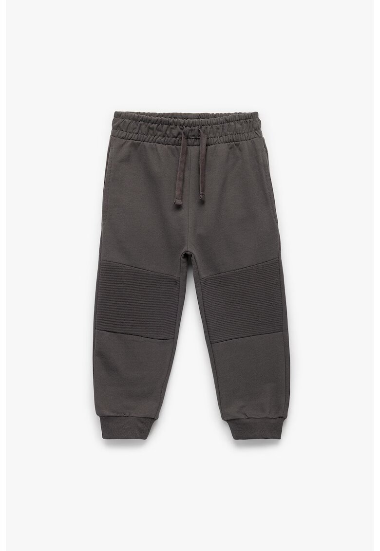KOTON Pantaloni de trening din bumbac cu model uni - Gri antracit