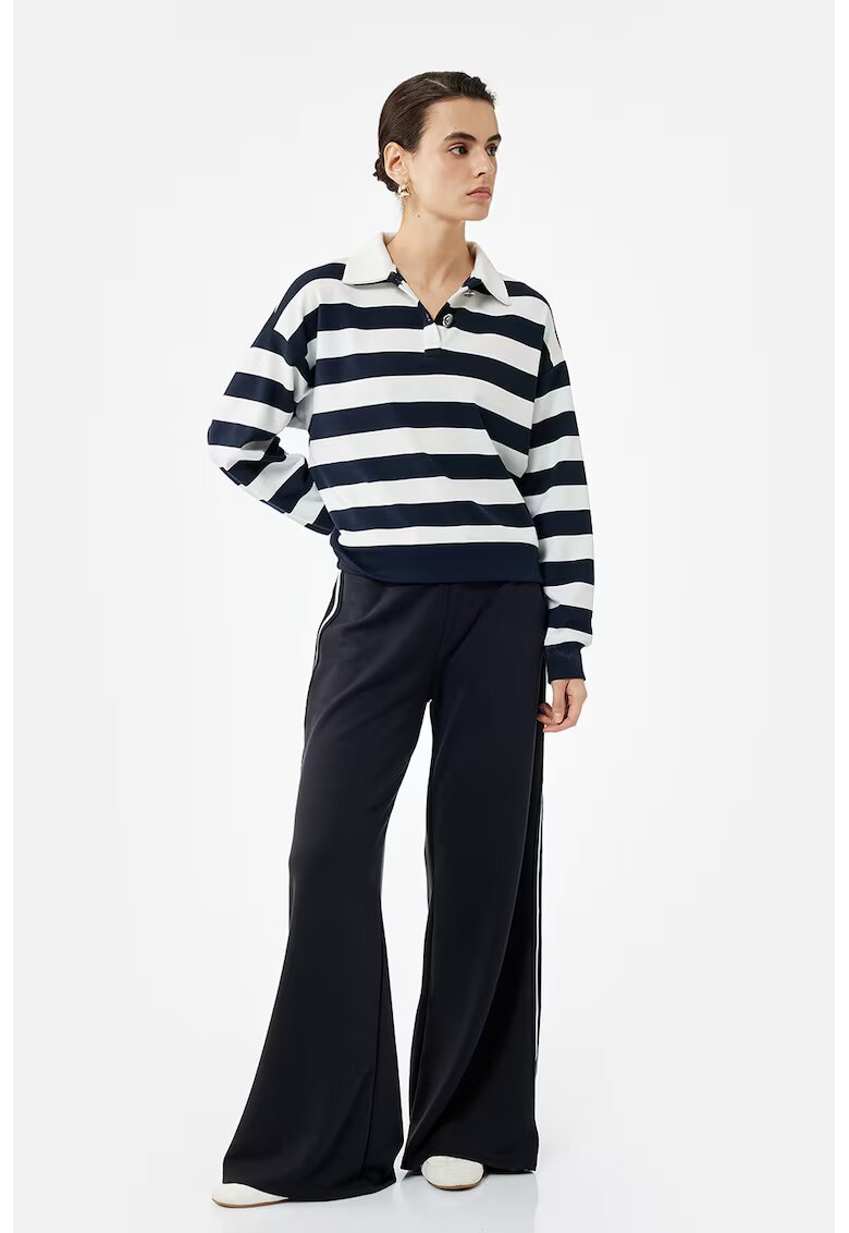 KOTON Pantaloni din amestec de modal cu croiala ampla - Negru