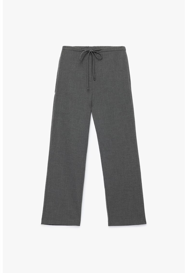 KOTON Pantaloni drepti cu snur - Gri