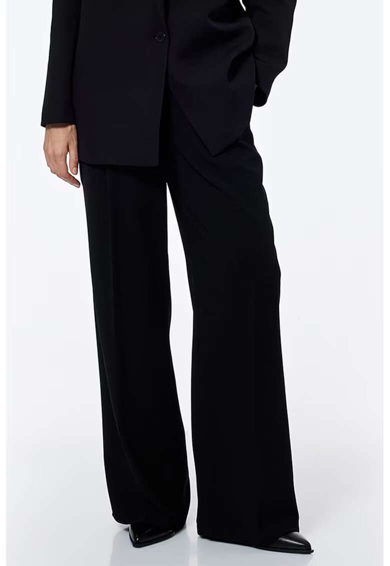 KOTON Pantaloni drepti eleganti cu buzunare laterale - Negru
