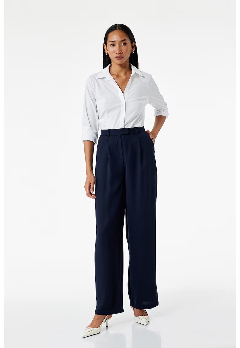 KOTON Pantaloni eleganti cu croiala ampla - Bleumarin