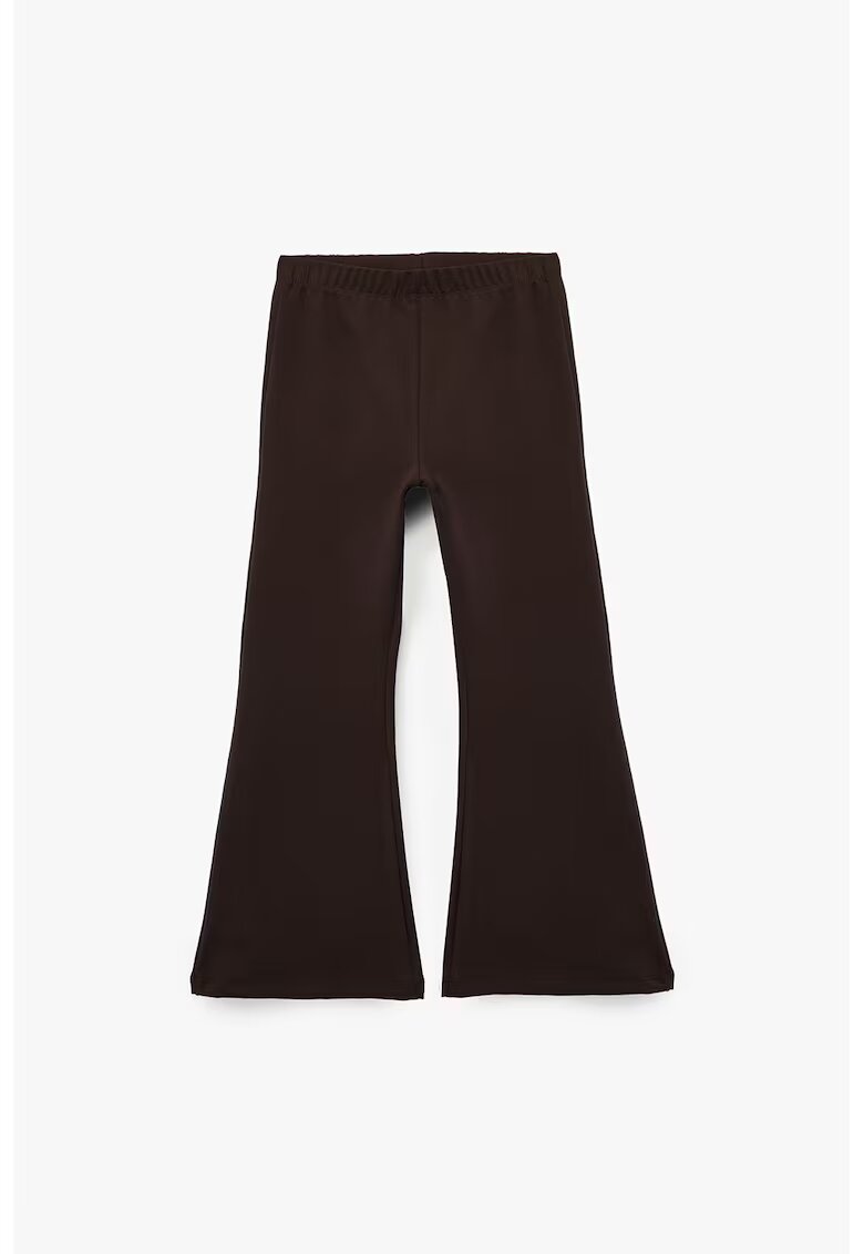 KOTON Pantaloni evazati cu talie inalta - Maro inchis