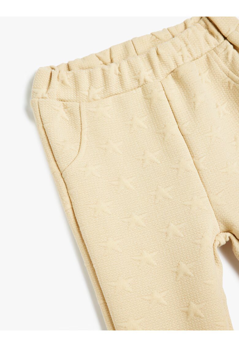 KOTON Pantaloni lungi cu stele brodate - Bej