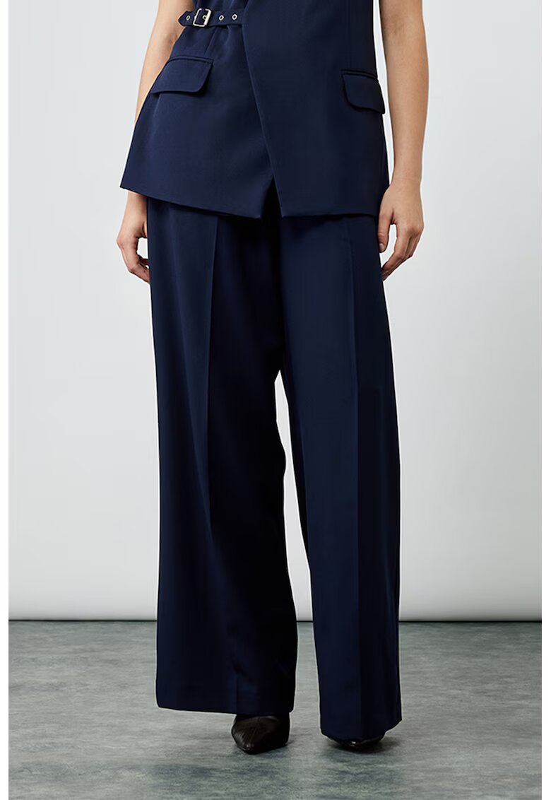 KOTON Pantaloni palazzo cu buzunare oblice - Bleumarin