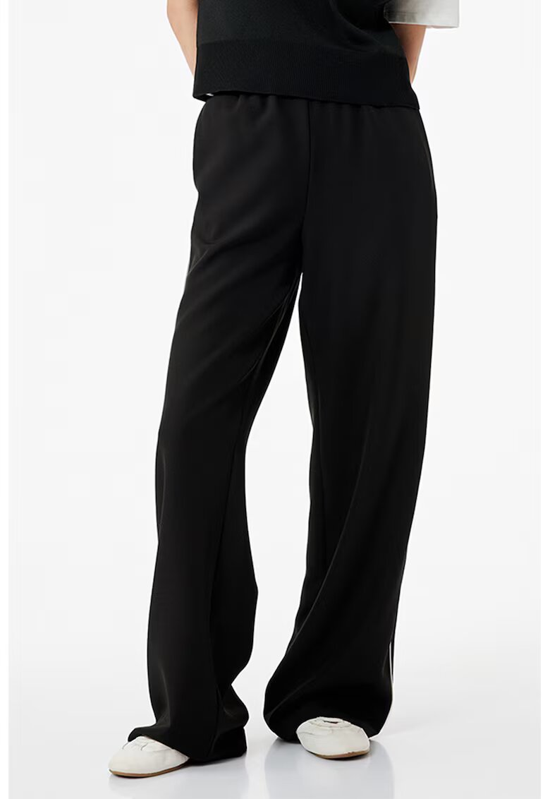 KOTON Pantaloni relaxed fit cu dungi - Negru