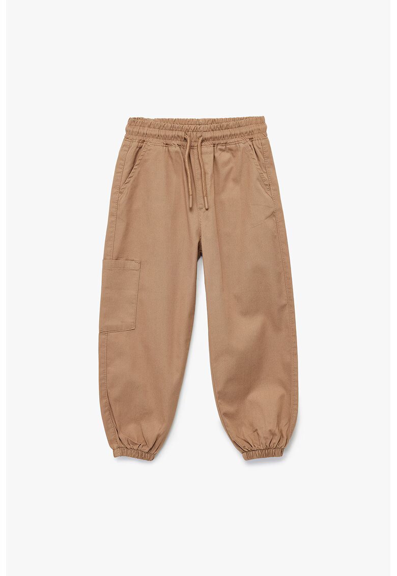 KOTON Pantaloni relaxed-fit din bumbac - Maro inchis