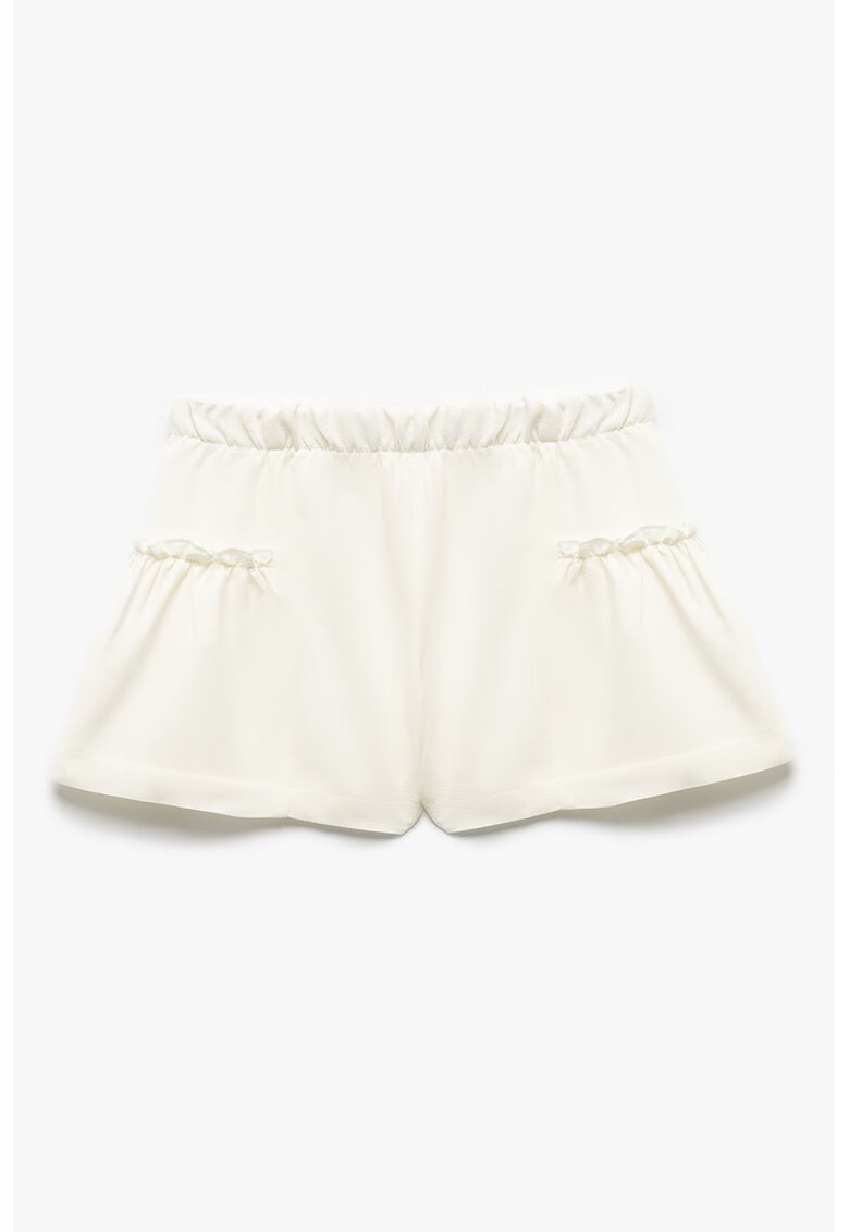 KOTON Pantaloni scurti cu fronseuri - Alb fildes