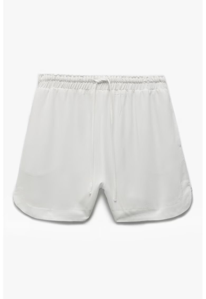 KOTON Pantaloni scurti cu snur si model uni - Alb murdar