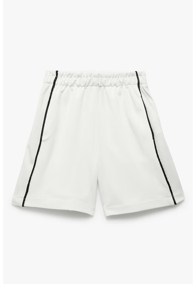 KOTON Pantaloni scurti cu talie elastica - Alb/Negru