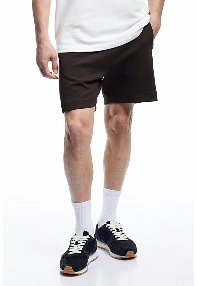 KOTON Pantaloni scurti din amestec de bumbac cu snur - Maro inchis
