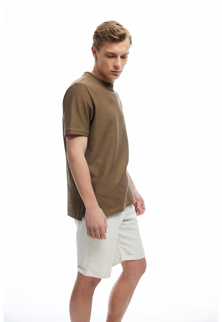 KOTON Pantaloni scurti din amestec de in - Alb fildes