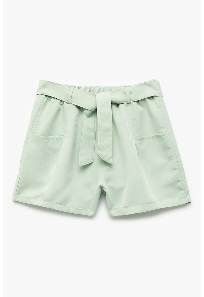 KOTON Pantaloni scurti din amestec de modal cu cordon in talie - Verde deschis