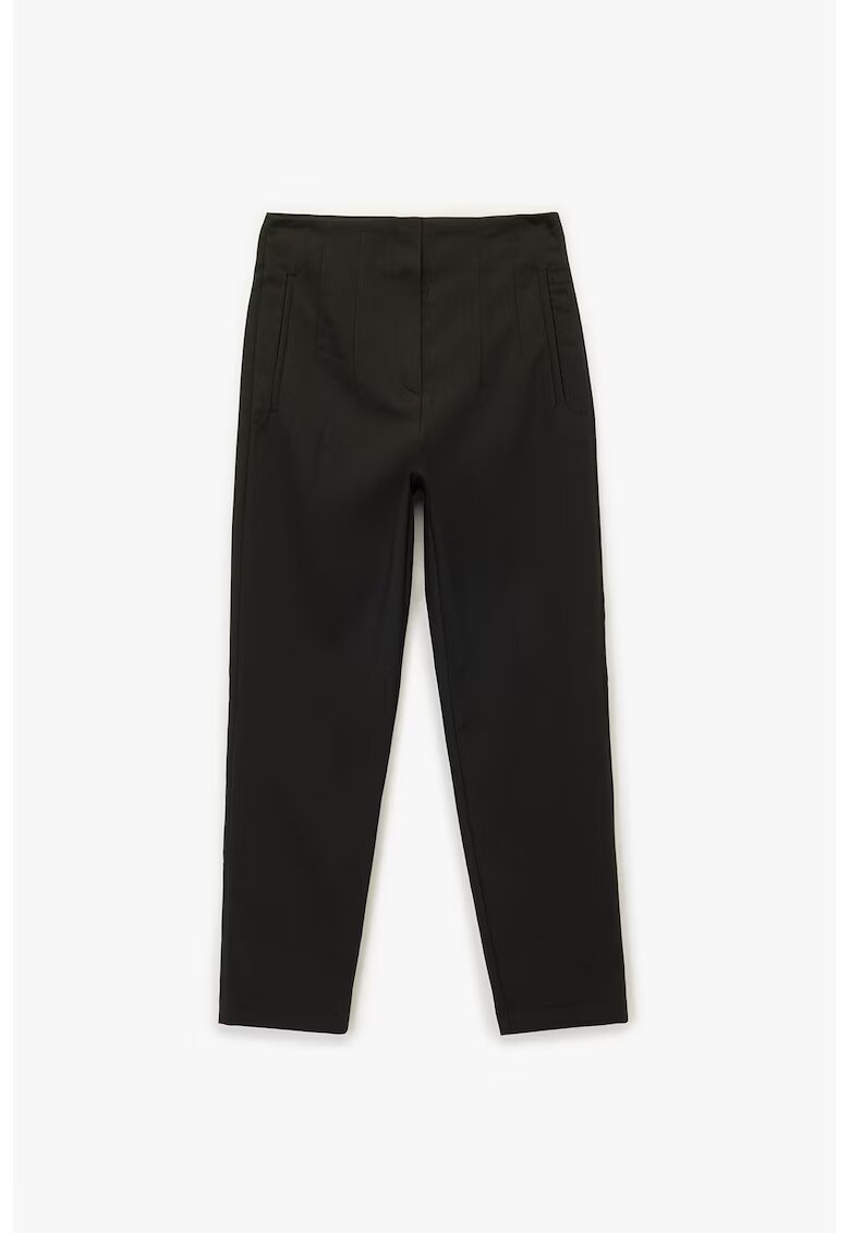 KOTON Pantaloni slim fit cu talie inalta - Negru