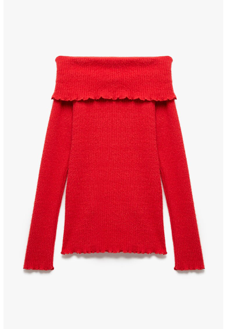 KOTON Pulover cu decolteu pe umeri - Rosu vermillion