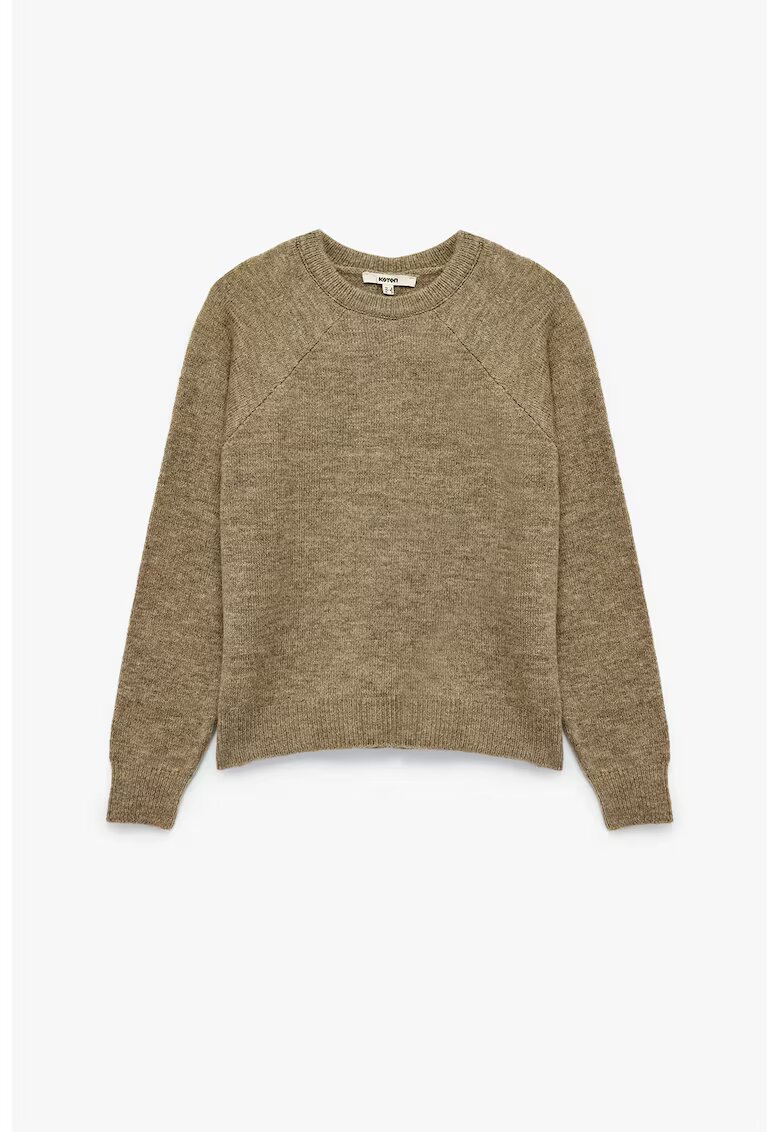 KOTON Pulover cu maneci raglan - Maro taupe