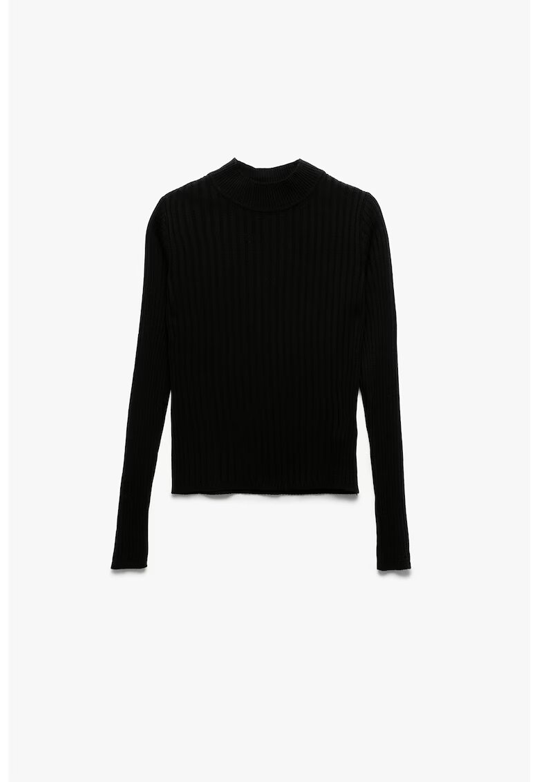 KOTON Pulover slim fit striat - Negru