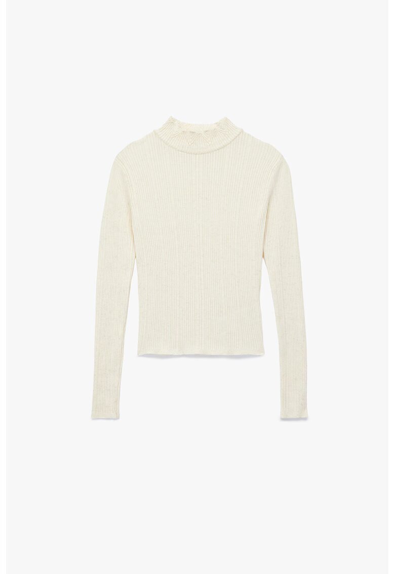 KOTON Pulover uni slim fit - Alb fildes