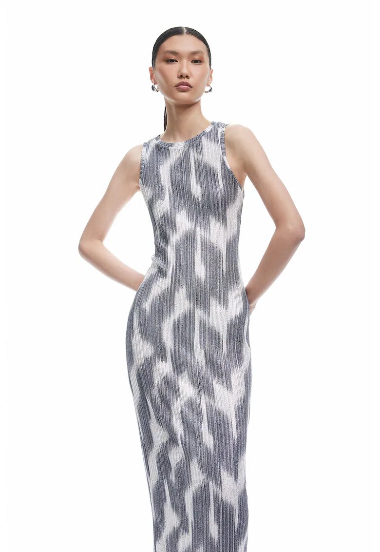 KOTON Rochie maxi fara maneci - Gri deschis