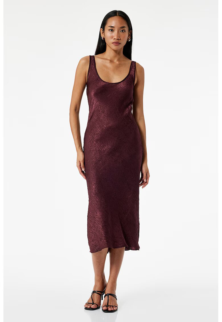 KOTON Rochie midi fara maneci - Violet pruna