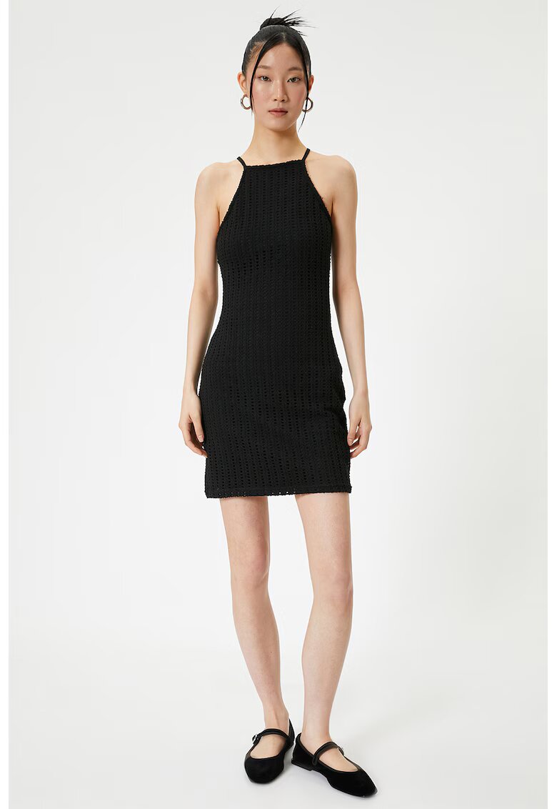 KOTON Rochie mini cu decolteu halter - Negru