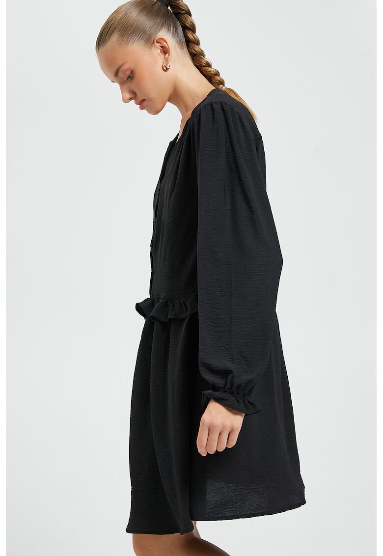 KOTON Rochie mini lejera cu volane - Negru