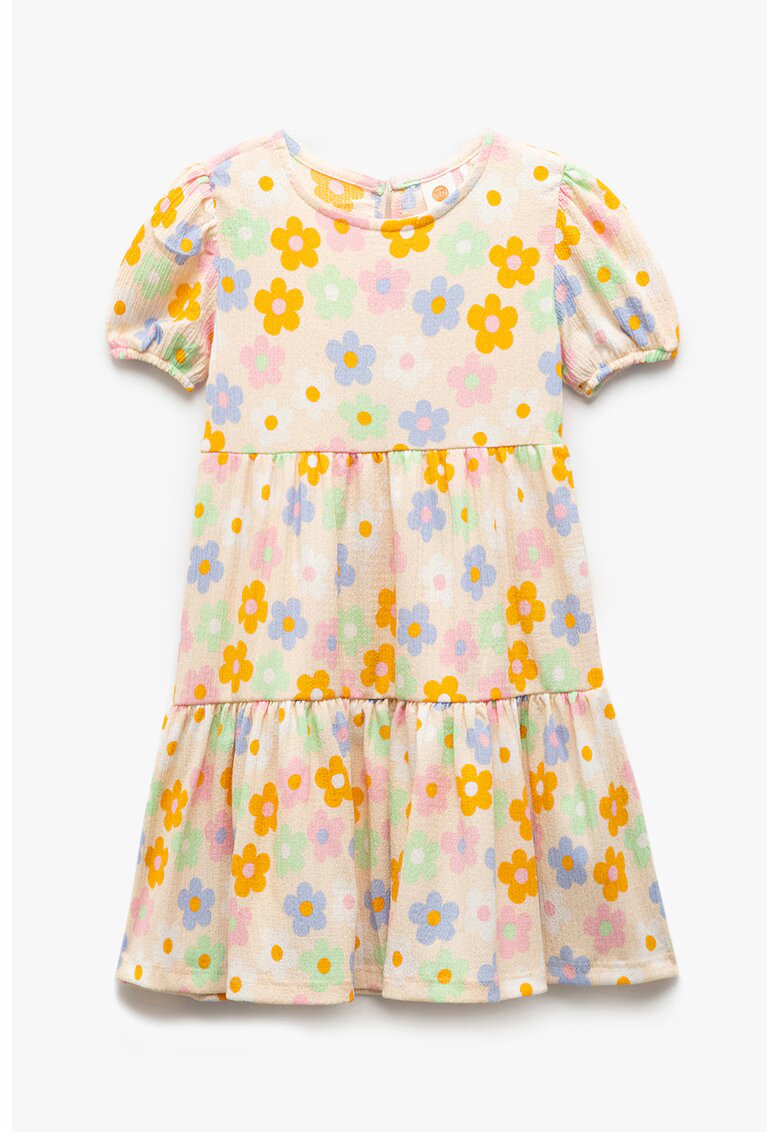 KOTON Rochie stratificata cu model floral - Bej deschis