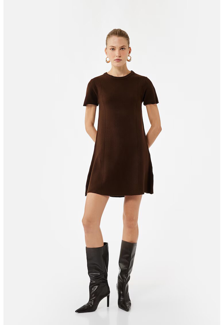 KOTON Rochie tricotata fin - Maro cognac