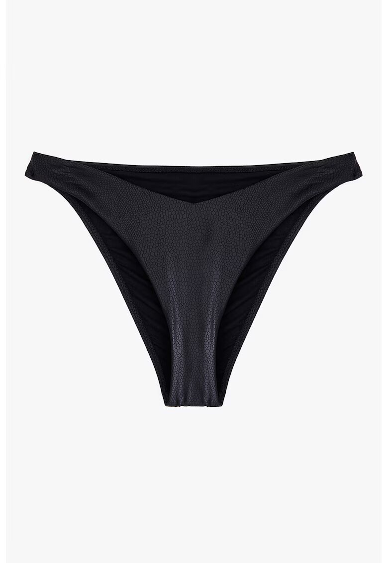 KOTON Slip cu model piele de reptila - Negru