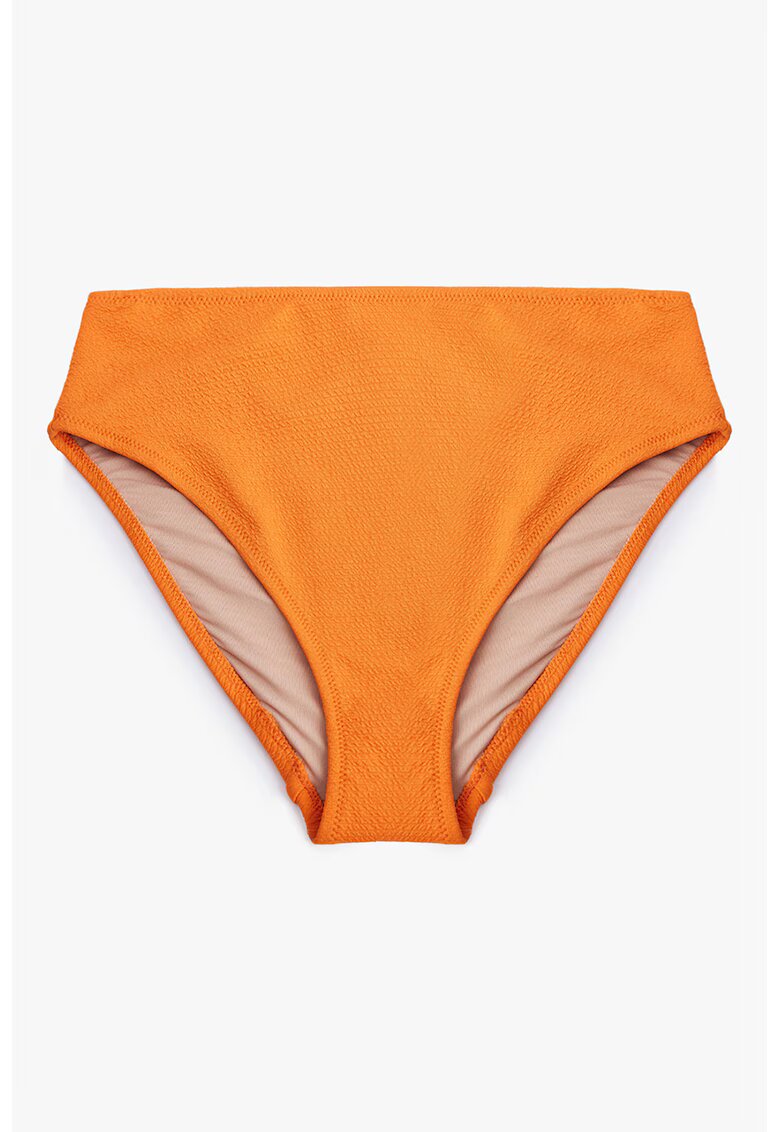 KOTON Slip hipster cu aspect texturat - Portocaliu deschis