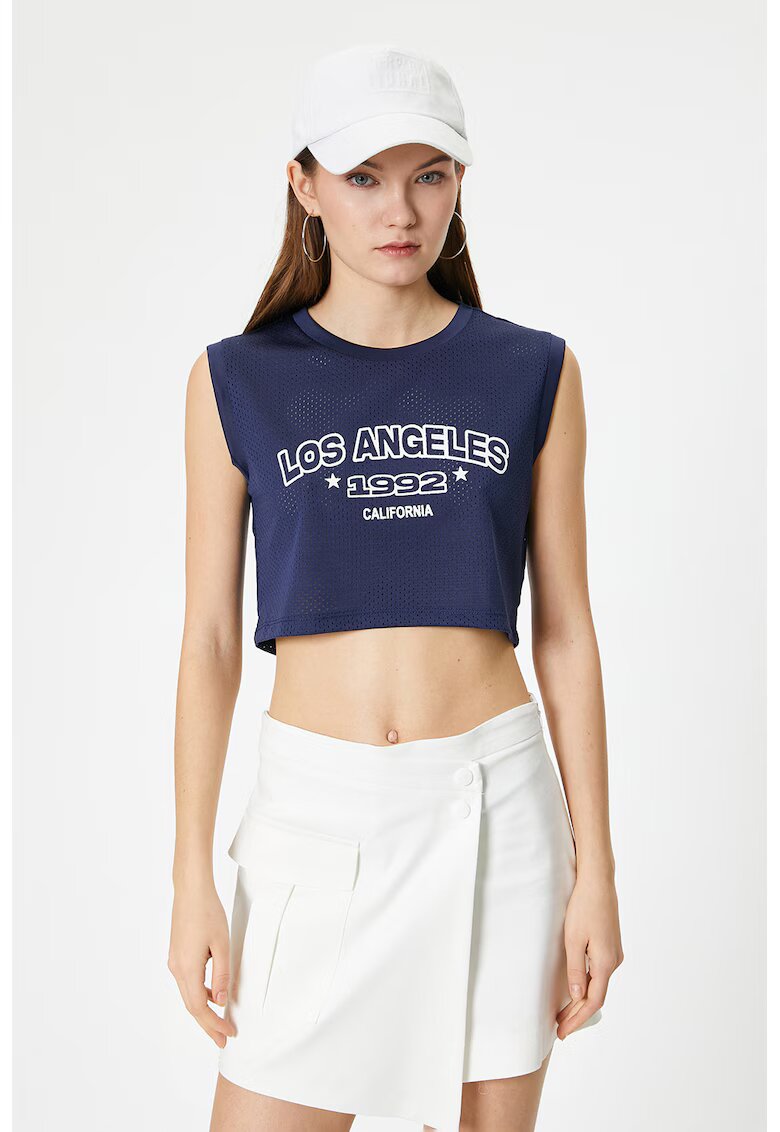 KOTON Top crop cu text