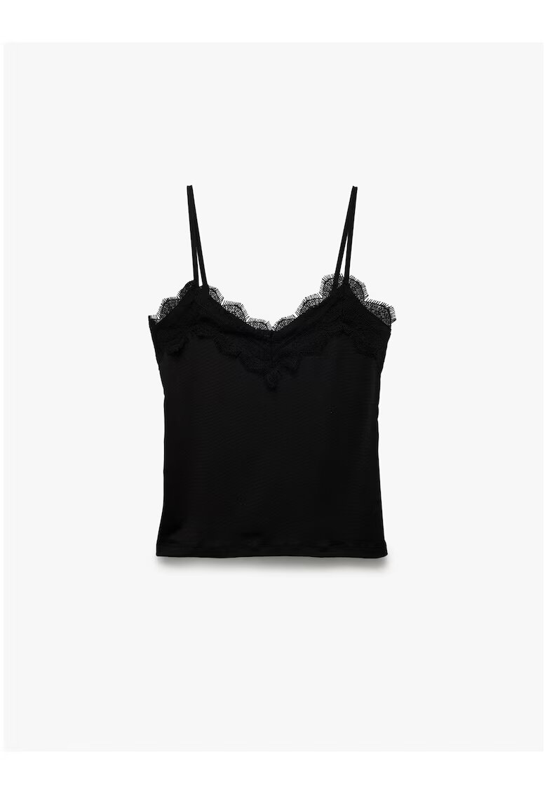 KOTON Top din bumbac - Negru
