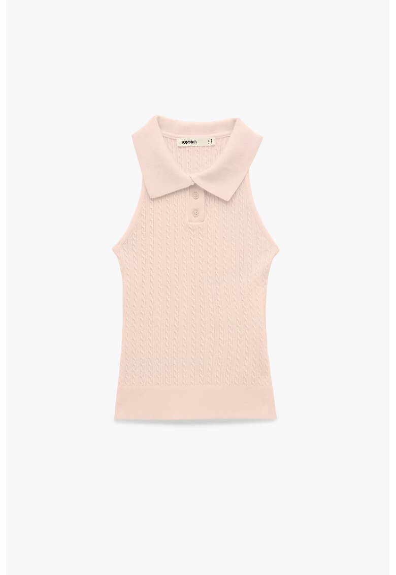 KOTON Top polo slim fit - Roz pal
