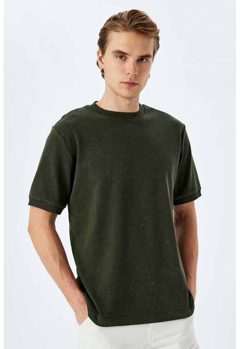 KOTON Tricou cu aspect deteriorat - Verde inchis