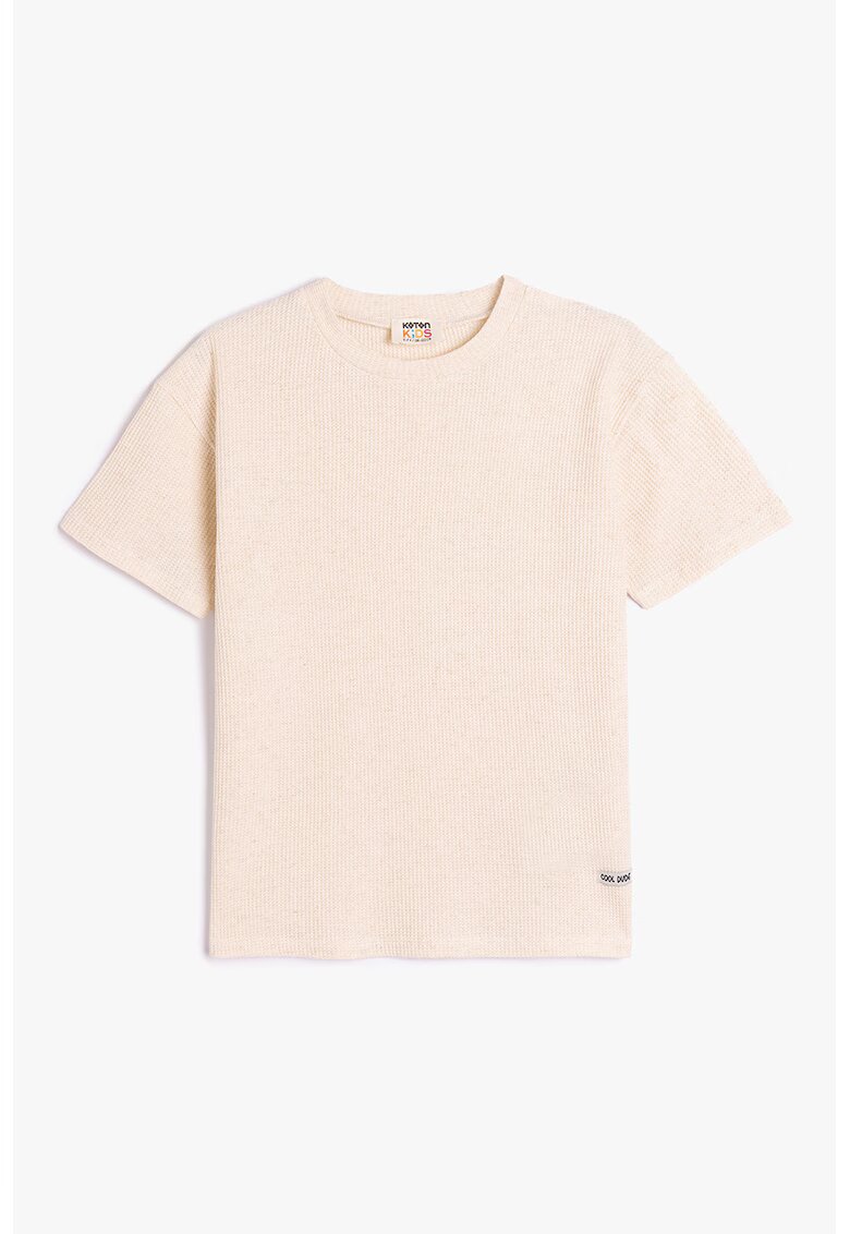KOTON Tricou cu aspect texturat - Bej deschis
