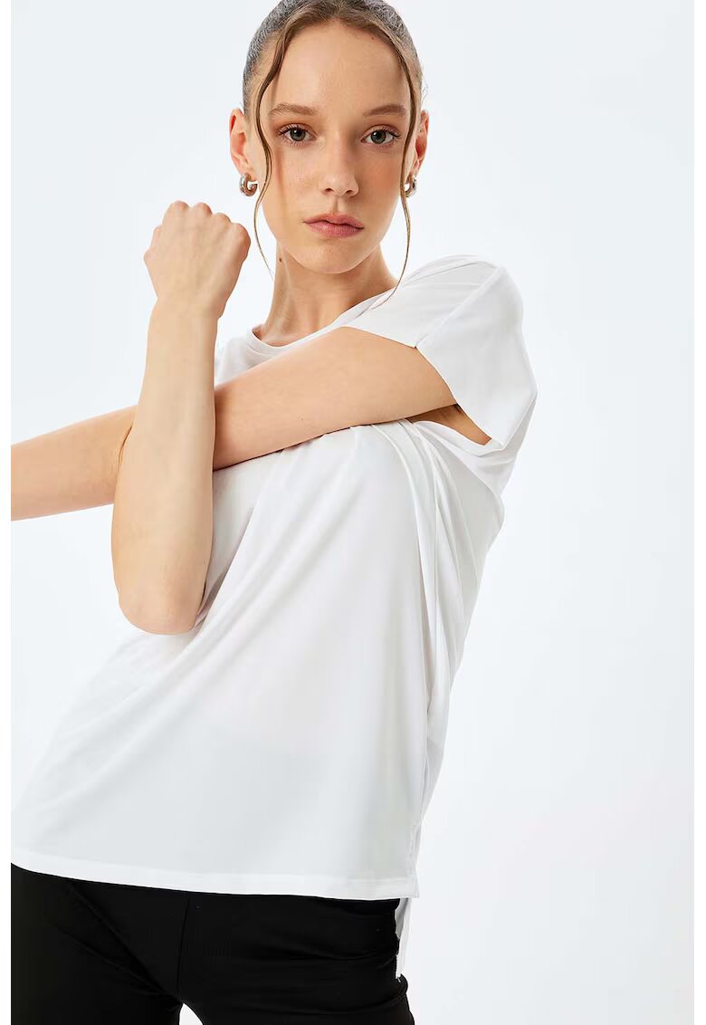 KOTON Tricou cu imprimeu text - Alb