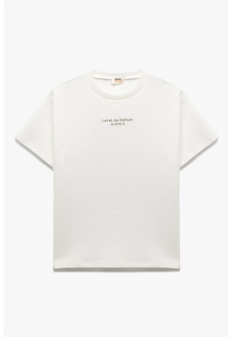 KOTON Tricou cu text - Alb