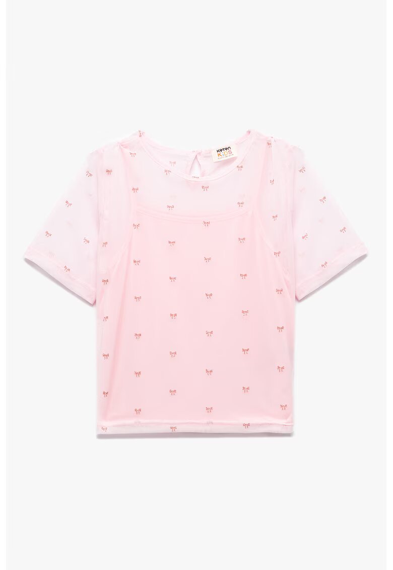 KOTON Tricou de plasa - Roz deschis
