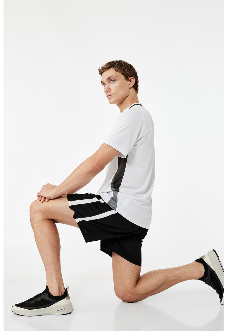 KOTON Tricou regular-fit cu model uni - Alb