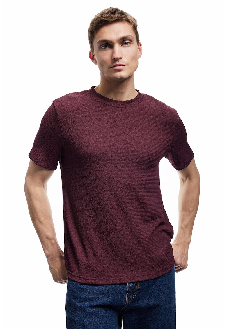 KOTON Tricou regular fit uni - Visiniu