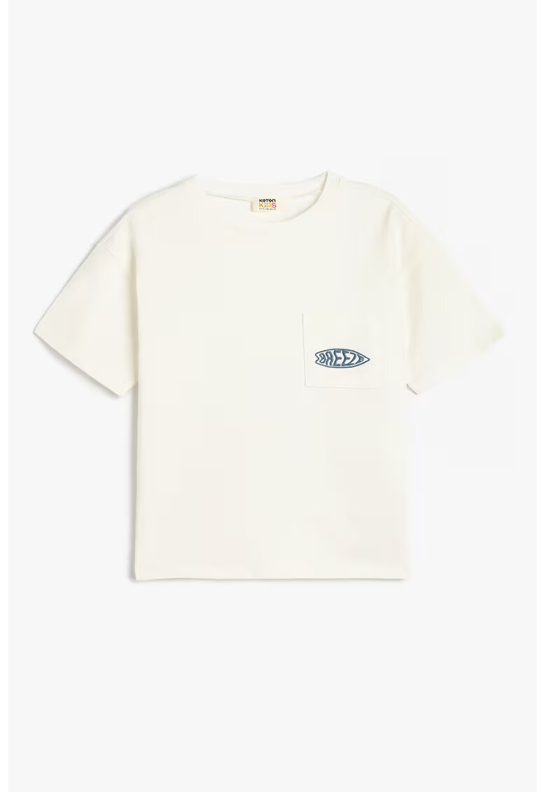 KOTON Tricou supradimensionat din bumbac - Alb murdar