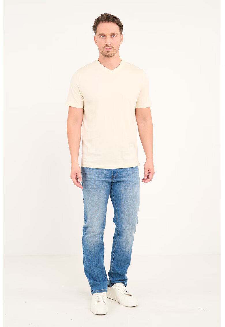 KVL by KENVELO Blugi relaxed fit - Alb murdar/Albastru deschis