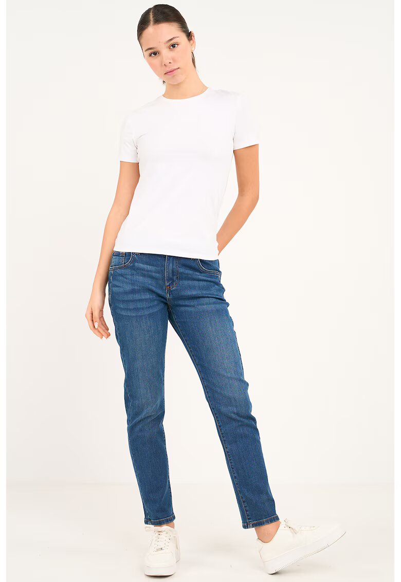 KVL by KENVELO Blugi slim fit cu talie medie - Albastru